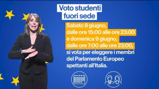 Voto da parte degli studenti fuori sede in occasione dell'elezione dei membri del Parlamento Europeo spettanti all'Italia per l'anno 2024 