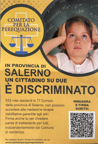 Petizione popolare per il diritto alla riabilitazione per tutti i cittadini dell’Asl Salerno